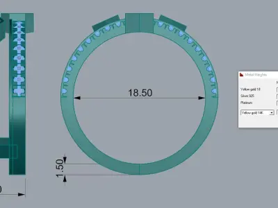Jewelry Ring Gold 3D print model