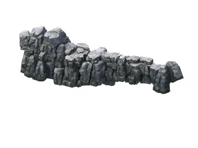 Stone Kazlog shallow bay - coast stones 01 3D model