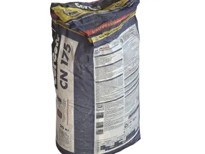 Dry building mix Low-poly 3D model