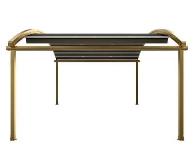 Motorized Pergola 4 brass furniture matte 3D model