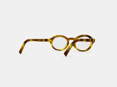 Doherty Eyeglasses in Toffee Tortoise 3D model
