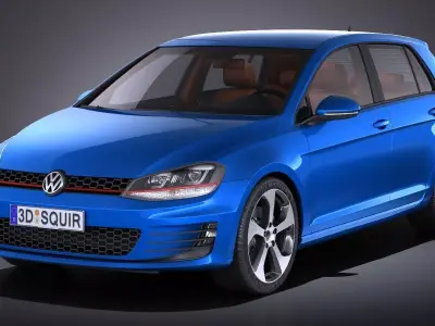 Volkswagen Golf VII GTI 2017 3D model