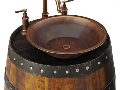 Barrel sink 3D model