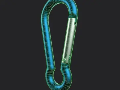 Carabiner Hook  01 Low-poly 3D model