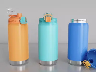 Stainless Steel Sport Bottle 2 3D model