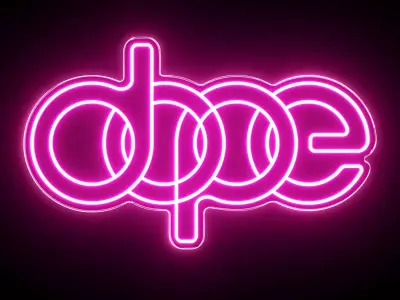 Dope Neon Sign 3D model