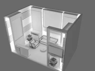 Booth Exhibition Stand a438 3D model