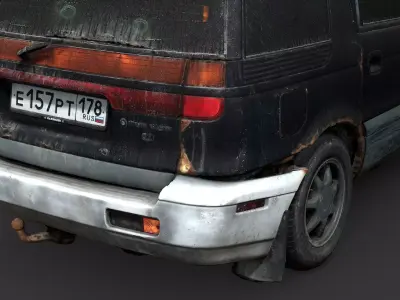 Mitsubishi Space Wagon RAW scan 3D model