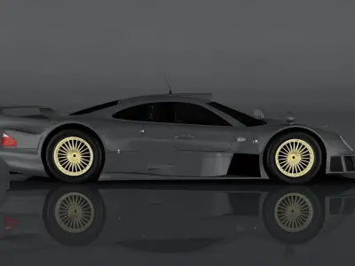 Mercedes Benz CLK GTR Low-poly 3D model