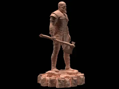 Kratos God of War 2018 3D print model