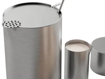 062 Kitchen decor set DISHES coffee set 01 3D model