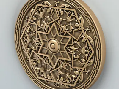 Round rosette 009 3D model