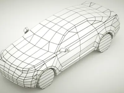 Generic Sedan v14 Low-poly 3D model
