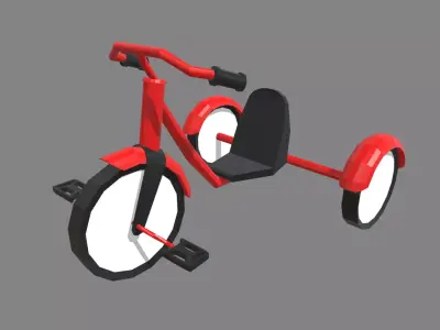 Low Poly Tricycle Low-poly 3D model