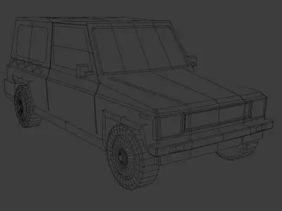 Automeccanica Zebra Low-poly 3D model