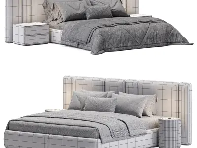 Hollis Bed By Thehighwall Low-poly 3D model