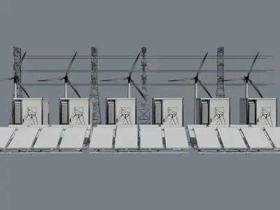 solar energy Energy storage 3D model