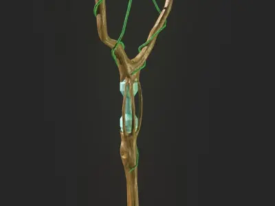 Magical Staff 2 Low-poly 3D model