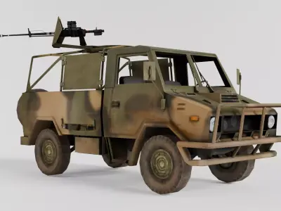 Naveco Military Vehicle Low-poly 3D model