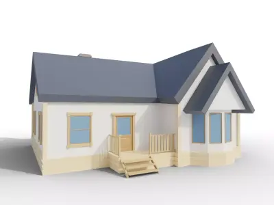 Low Poly House Free low-poly 3D model