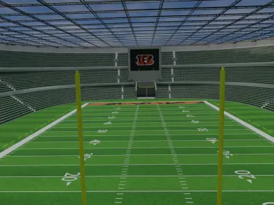 Cincinnati Bengals - American Football Stadium Low-poly 3D model