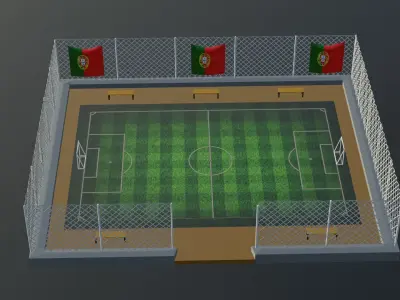 Soccer Stadium - Portugal Low-poly 3D model