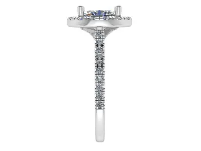 Oval Halo Ring 4021 3D print model