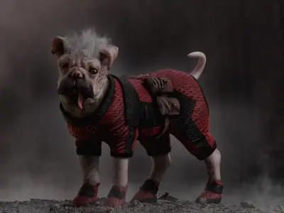 Dogpool Low-poly 3D model