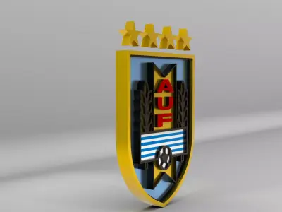 Uruguay National Soccer Team Logo 3D model