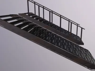Stairs Cell Low-poly 3D model