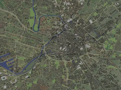 Manchester England - city and urban 3D model