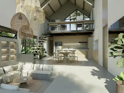 D5 Render Scene VILLA UBUD BALI 3D model