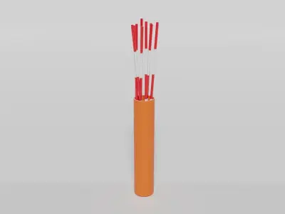 Marking poles Low-poly 3D model