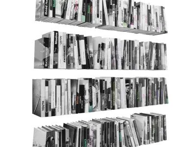 Books 150 pieces 2-2-1 Low-poly 3D model