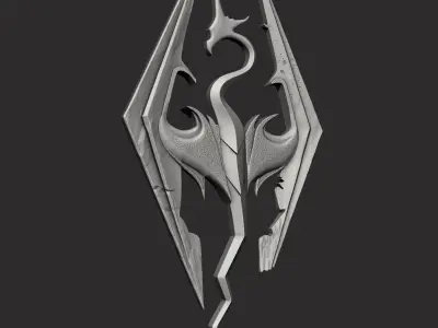 Skyrim elder scrolls logo 3D print model