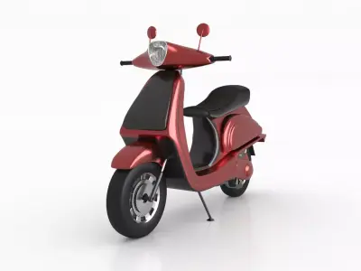 Scooter-Moped Low-poly 3D model
