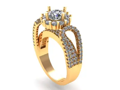 Woman Wedding Ring 277 3D print model