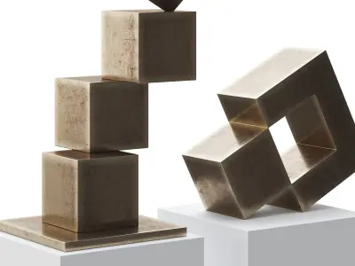 Abstract sculpture by Stephan Siebers 3D model