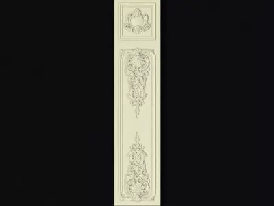 Central decor ornament for furniture 3D model 1071