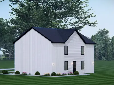 Contemporary Duplex Residential Building Architectural 3D model