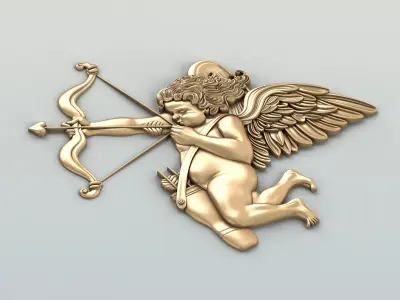 Carved decor central 026 Cupid 3D model