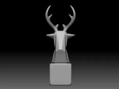Deer head statue 3D print model