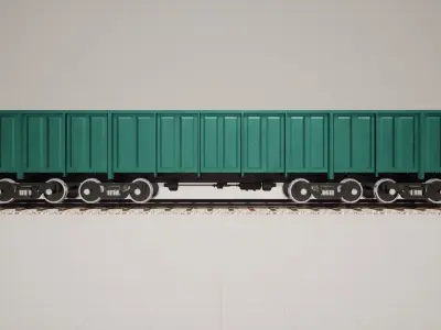 Animated game-ready GondolacarL Low-poly 3D model