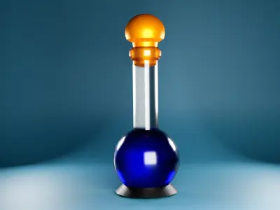 flasks Low-poly 3D model