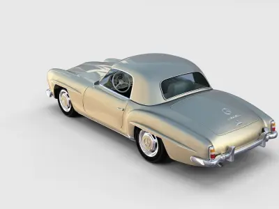 Full w interior Mercedes 190SL Hard Top rev 3D model
