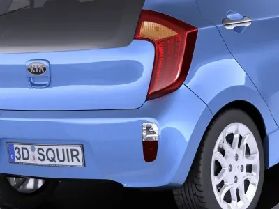 Kia Picanto 2015 5door VRAY 3D model