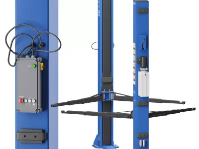 Two-post lift for auto service  3D model