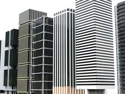 Skyscraper Building Low-poly 3D model purchase