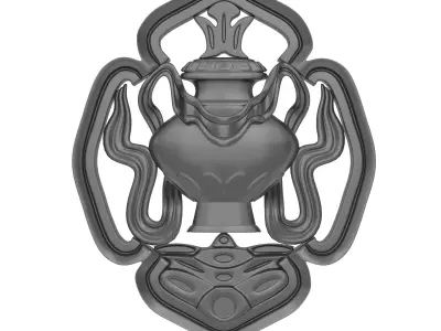 Auspicious Symbols of Buddhism - VASE 3D model