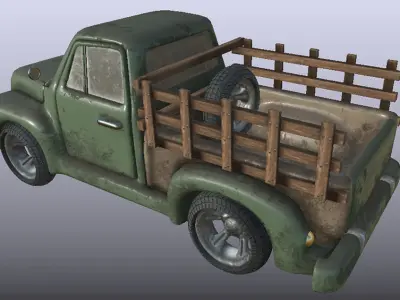 Caminhonete - envelhecida  3D model